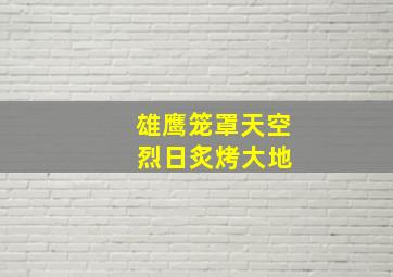 雄鹰笼罩天空 烈日炙烤大地